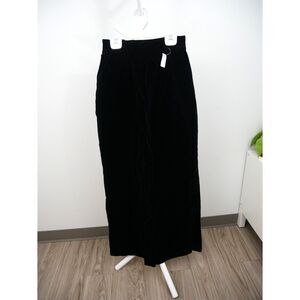 Vintage Koret of California Black Velvet Maxi Skirt Size 8 Cotton Rayon